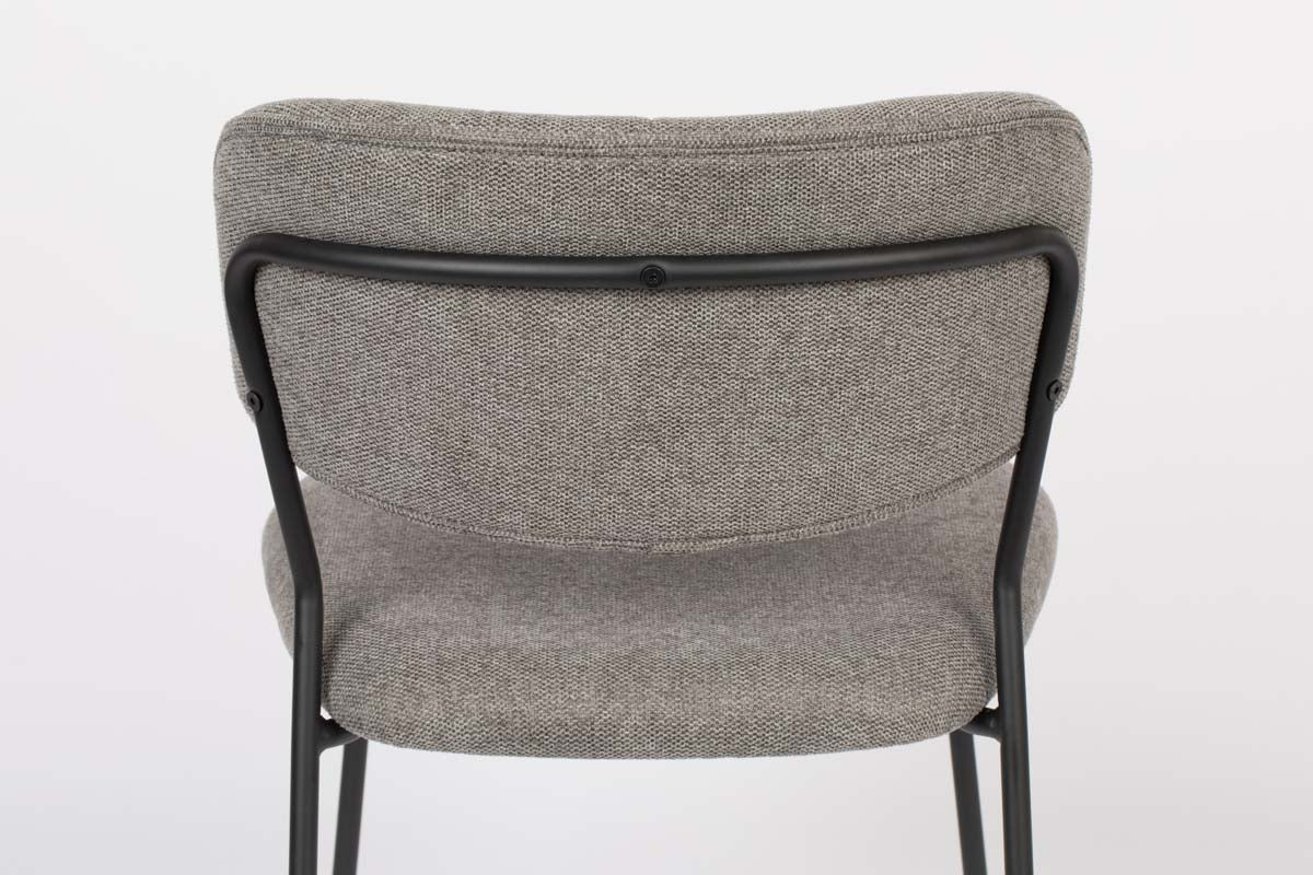Jolien 2-er Set Stühle Schwarz / Grau