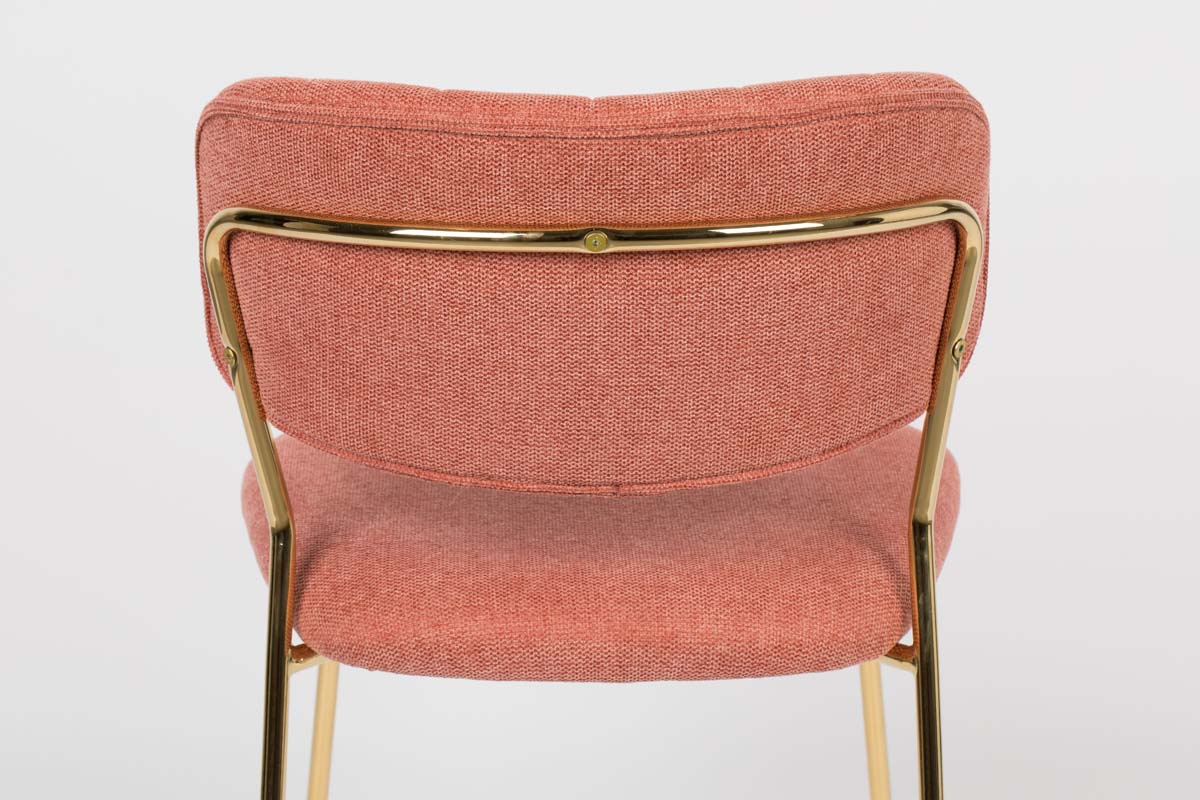 Jolien 2-er Set Stühle Gold / Pink