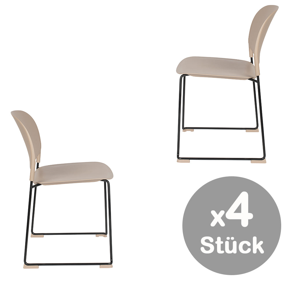 Stacks 4-er Set Stühle Beige - Voelpe