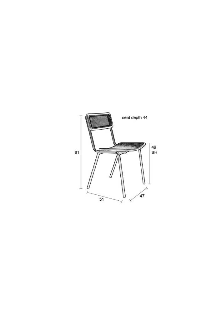 Jort 2-er Set Stühle Grün/Natur - Voelpe