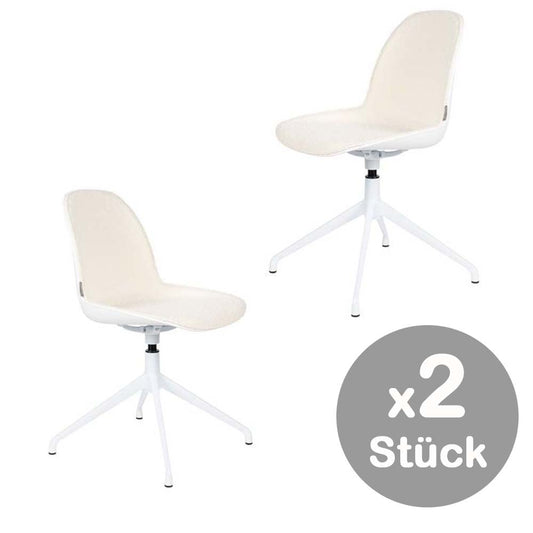 Albert Kuip Swivel 2-er Set Stühle Weiß