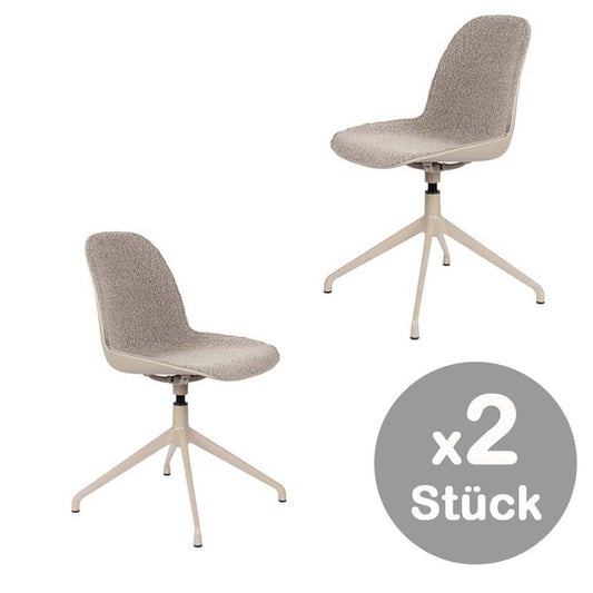 Albert Kuip Swivel 2-er Set Stühle Taupe - Voelpe