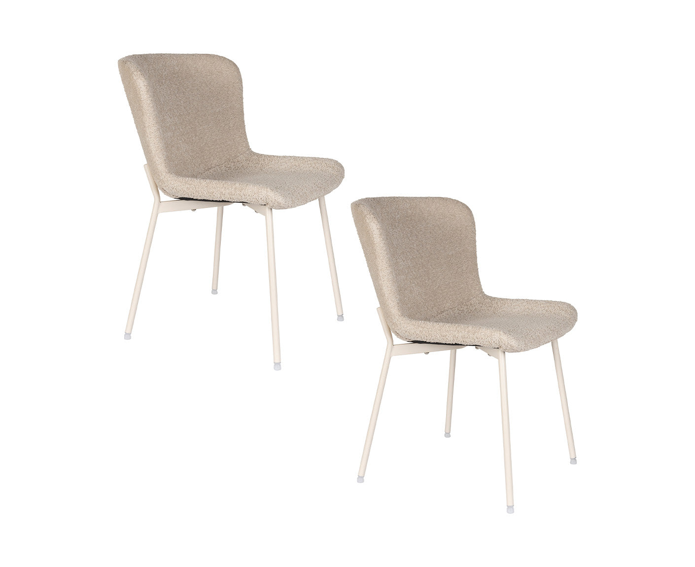 Marion Esszimmerstuhl Weiß Bouclé 2er Set