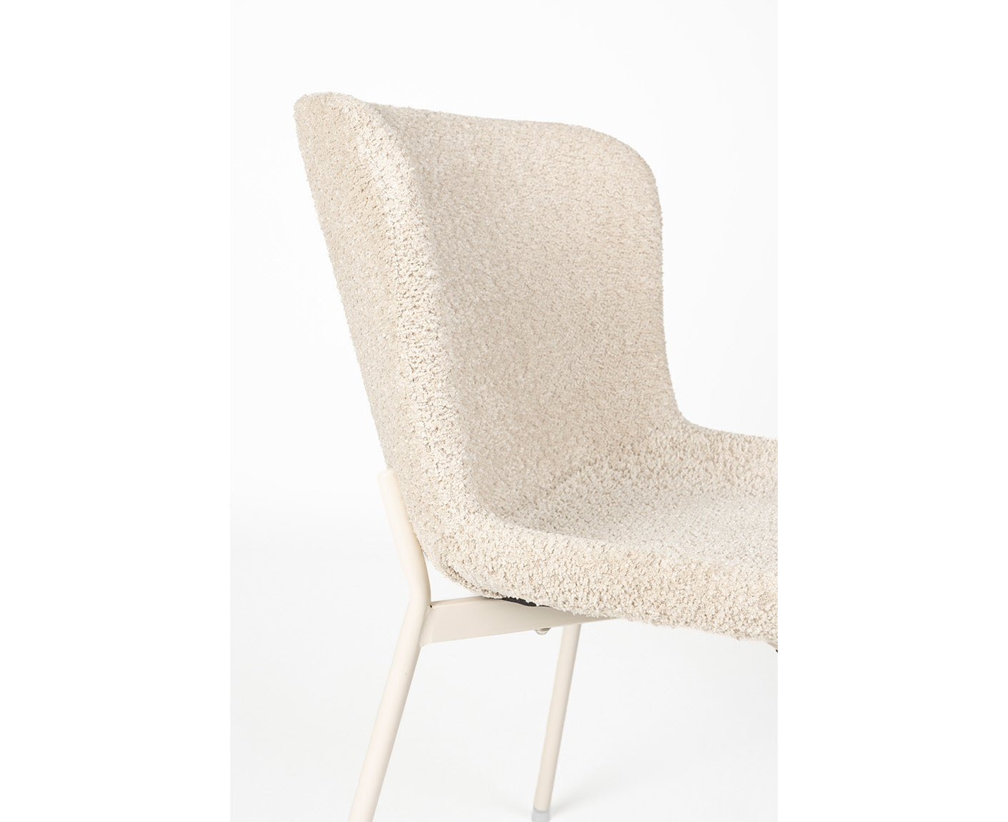 Marion Esszimmerstuhl Weiß Bouclé 2er Set