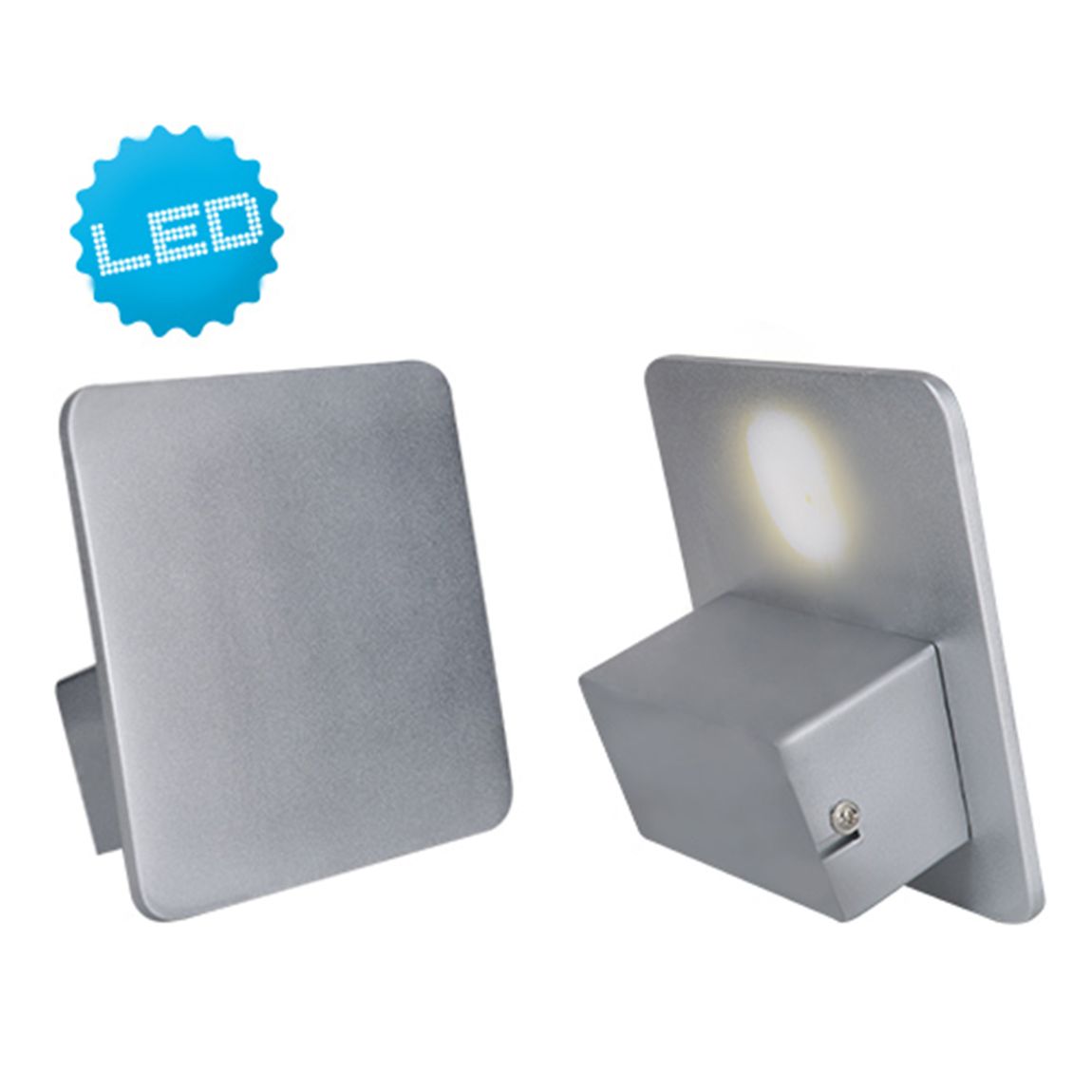 Stan Wandleuchte LED 14x5,5cm Silber - Voelpe