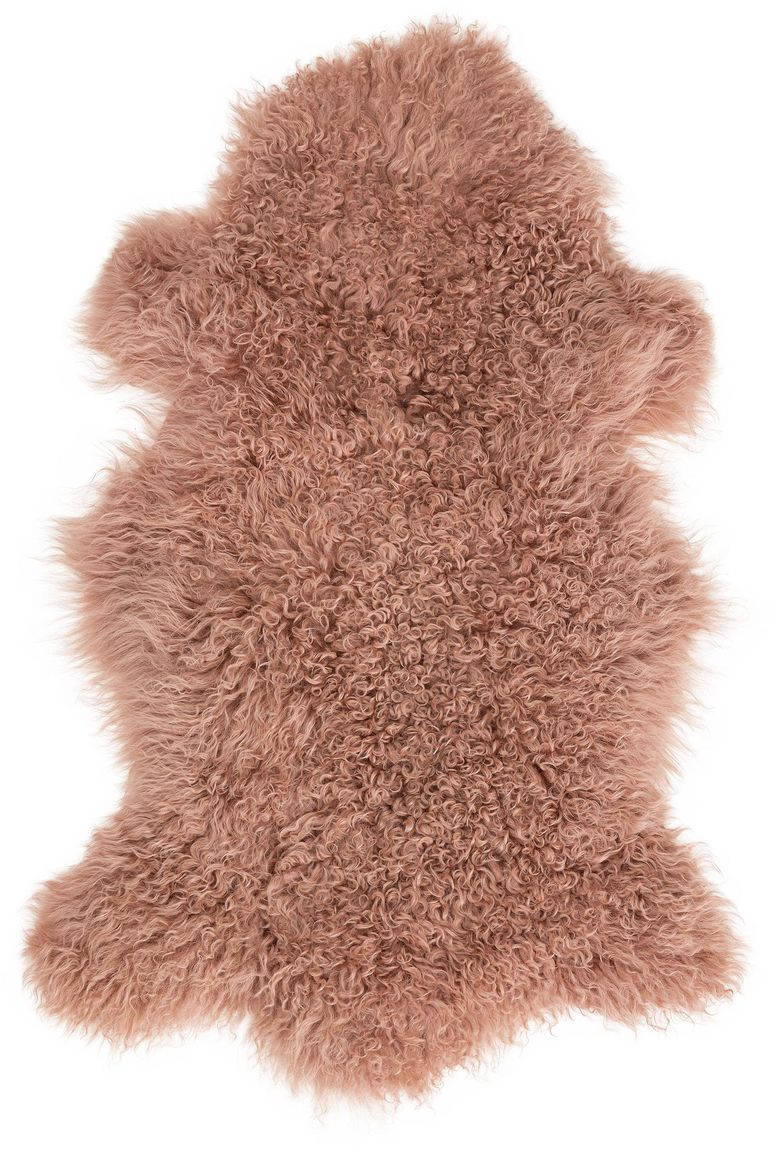 Langhaar-Schafsfell Teppich Wilson 55x85 cm Rosa