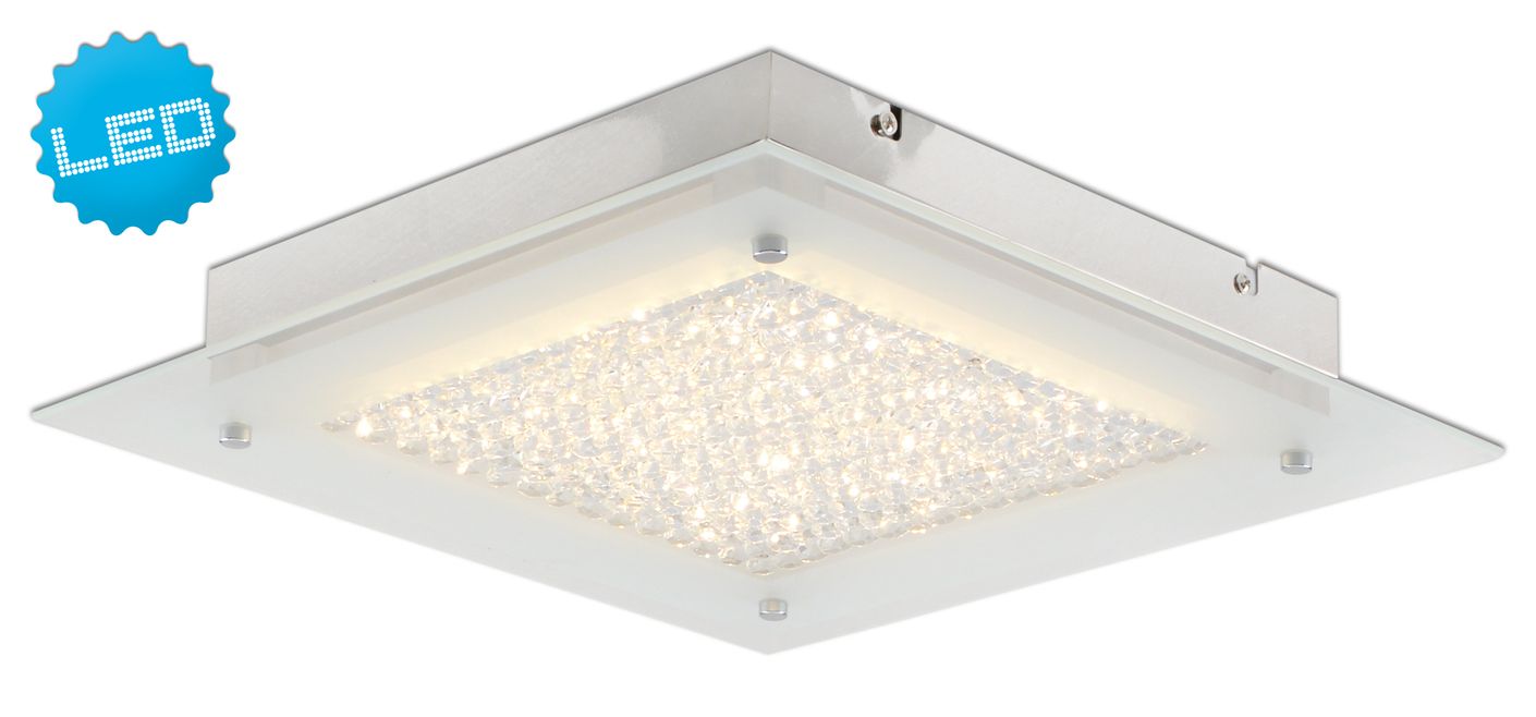 Glasgow Deckenleuchte LED 36x36cm Chrom - Voelpe