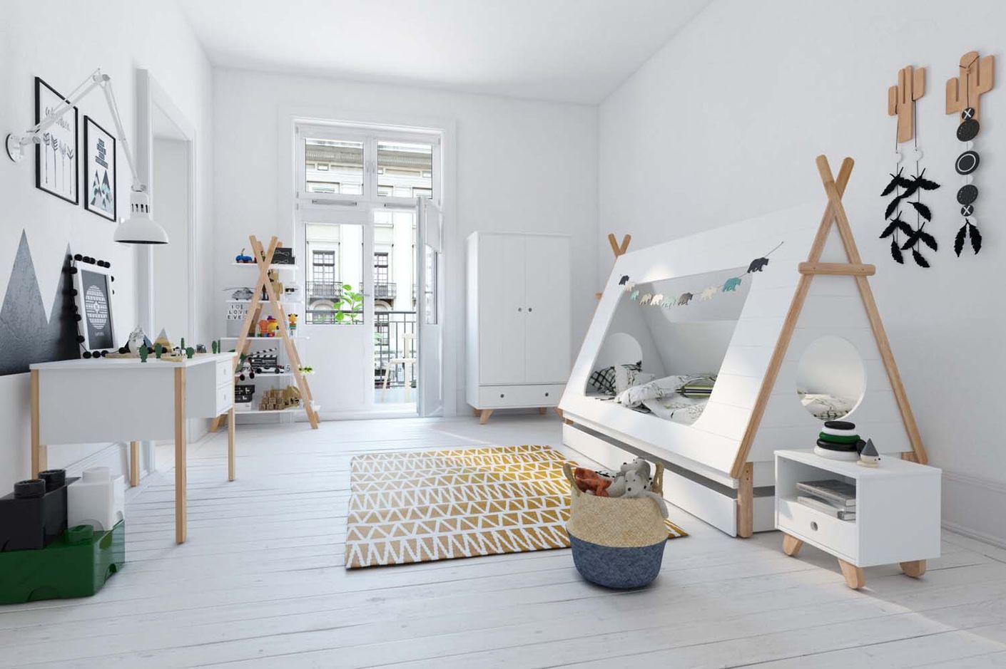 Schublade für Kinderbett Weiß