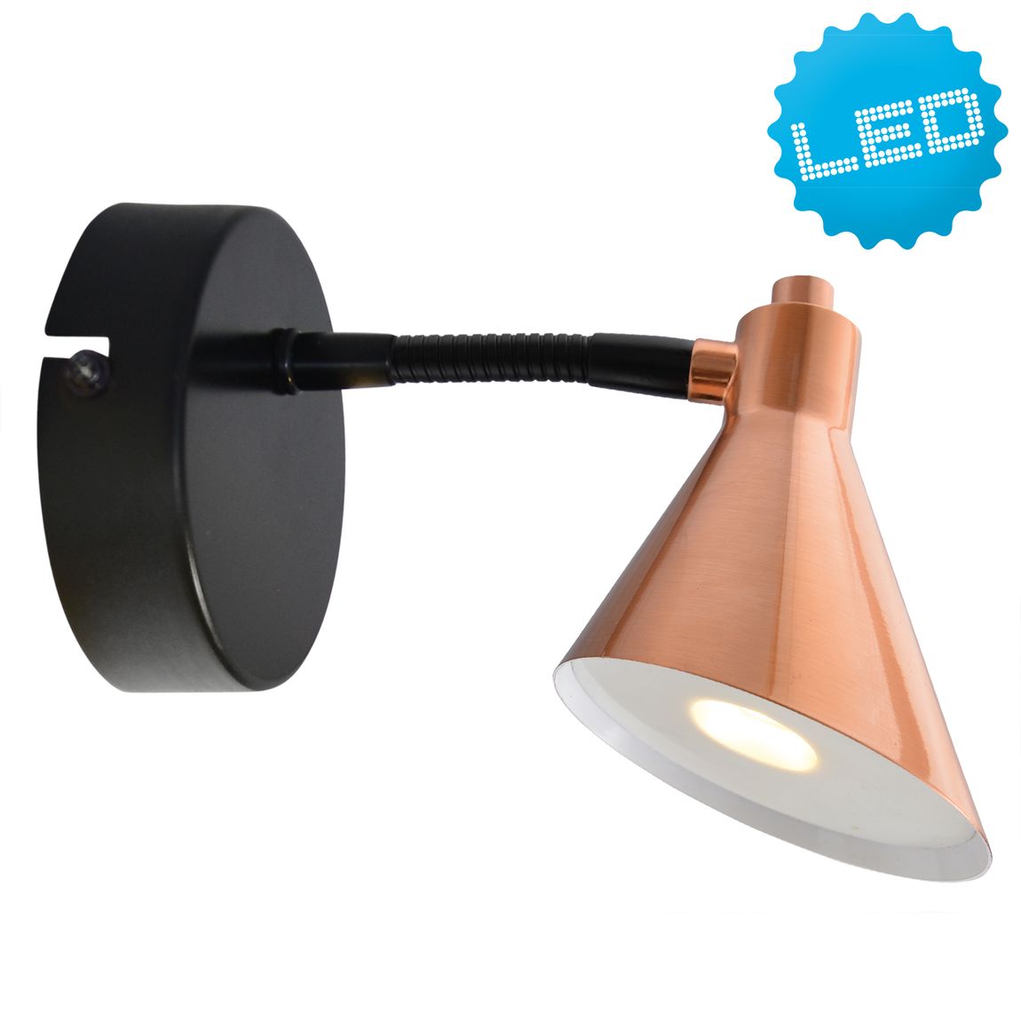 Copper Wandleuchte LED Ø13,5cm Kupfer - Voelpe