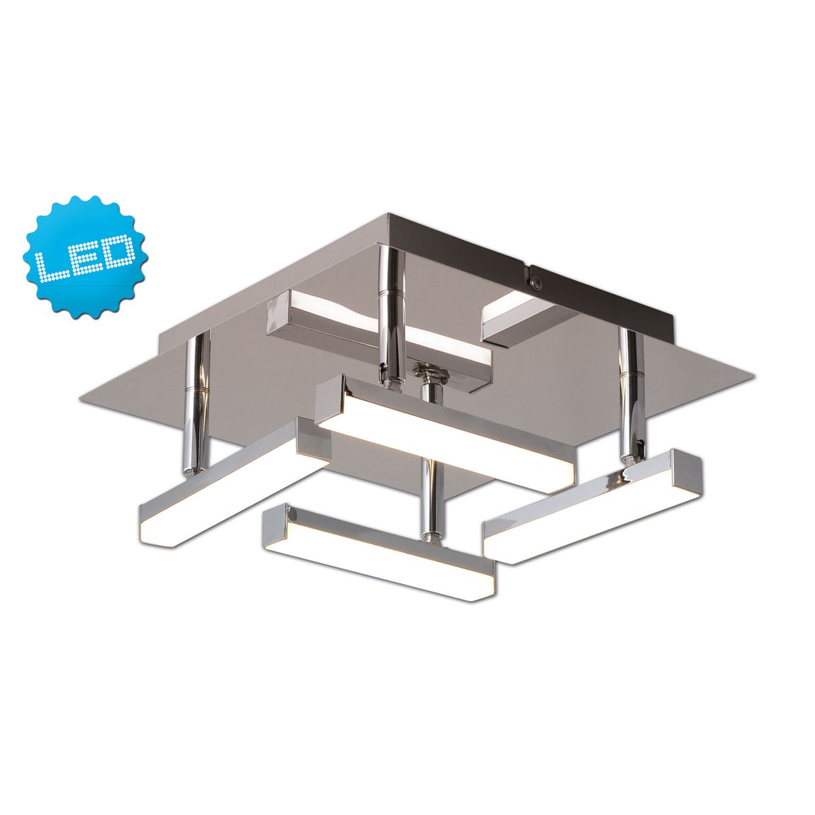 Turin Wandleuchte LED 25x25cm Chrom - Voelpe