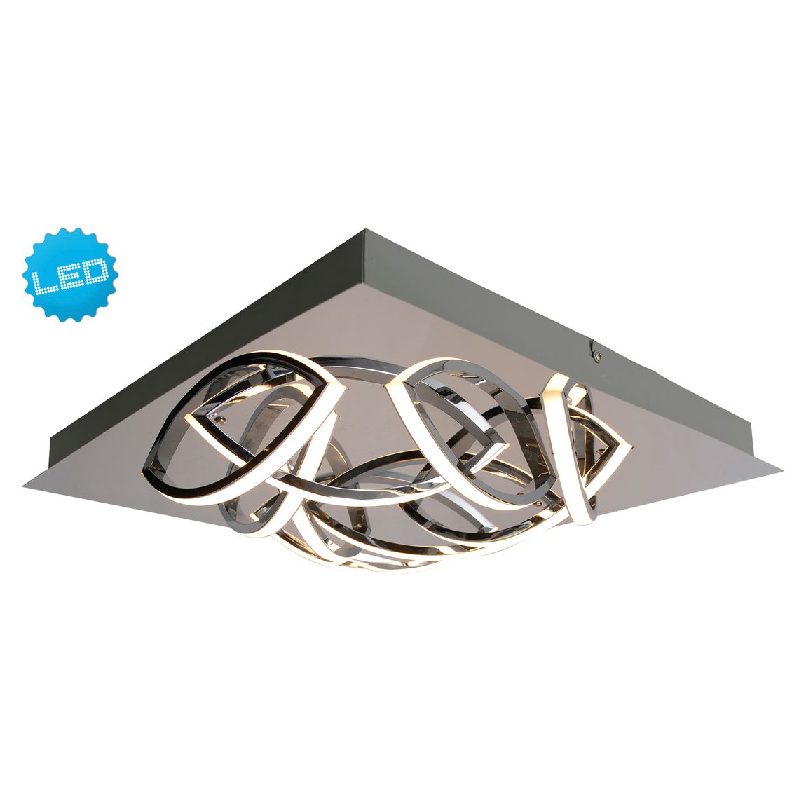 Manchester Wandleuchte LED 41x41cm Chrom - Voelpe