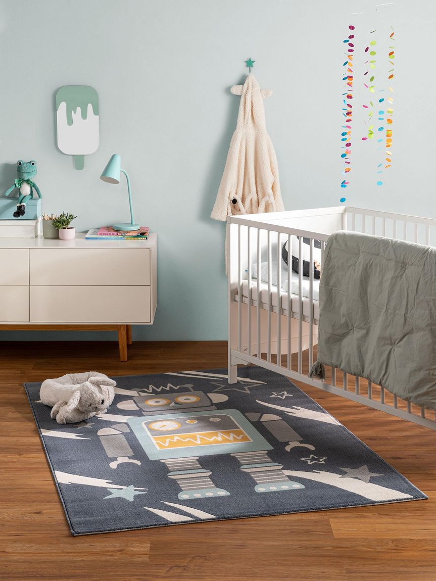 Kinderteppich Juno Blau