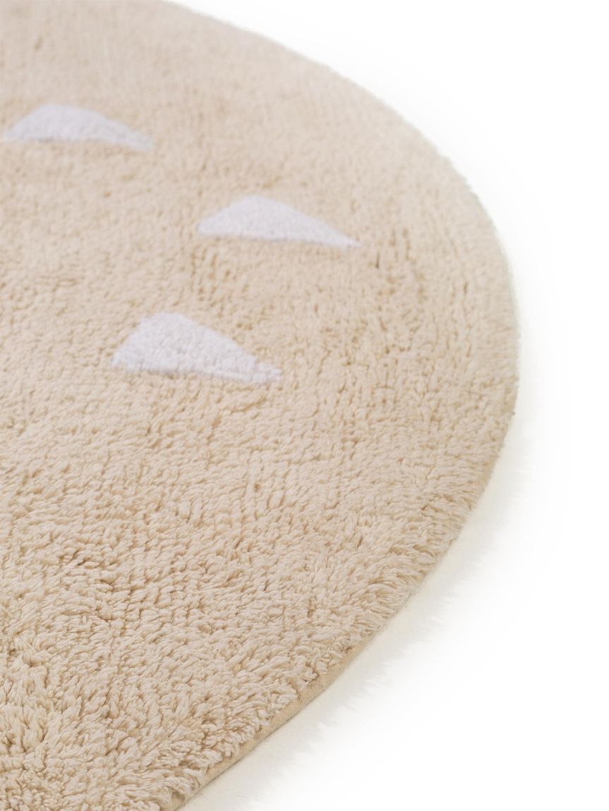 Waschbarer Kinderteppich Inka Ø 150 cm rund Beige