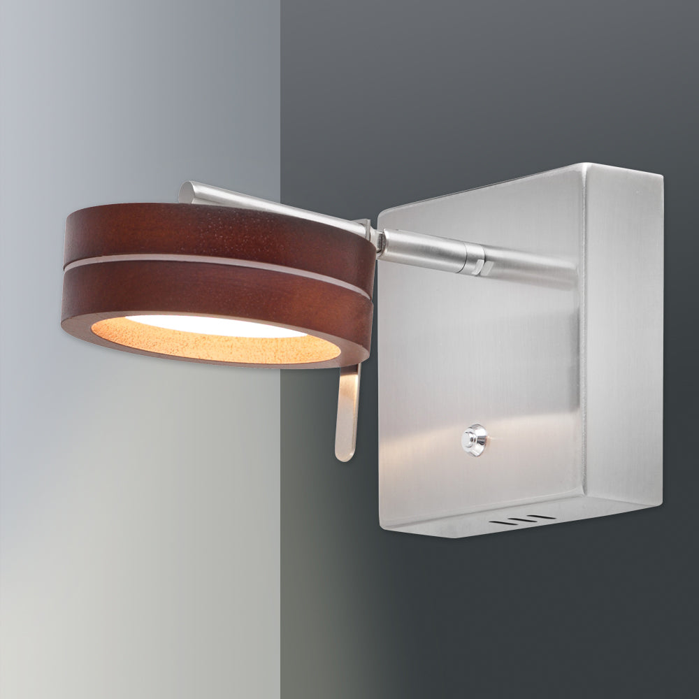 Triberg Wandleuchte LED 11x19cm Braun - Voelpe