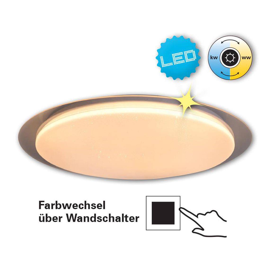 Locarno Deckenleuchte LED Ø46cm Klar - Voelpe