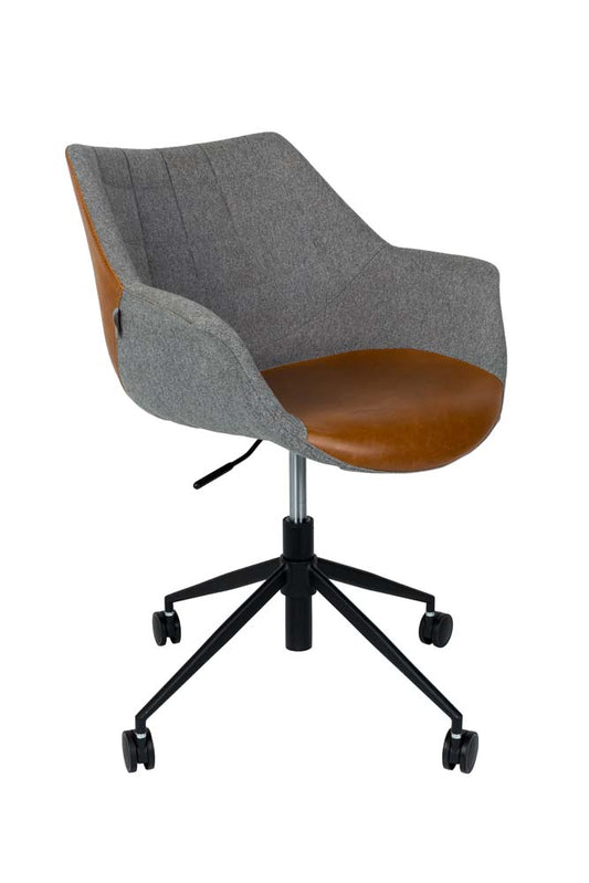 Doulton Bürostuhl höhenverstellbar Grau/Braun