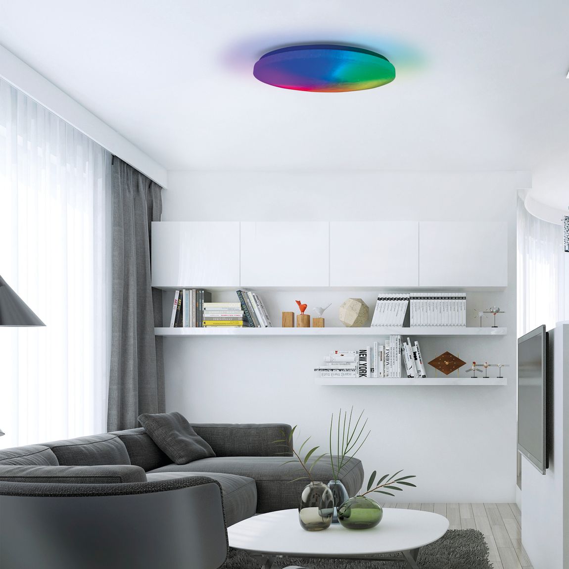 Rainbow Deckenleuchte LED Ø60cm Bunt - Voelpe