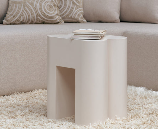 Shape Metall Hocker Beistelltisch Beige