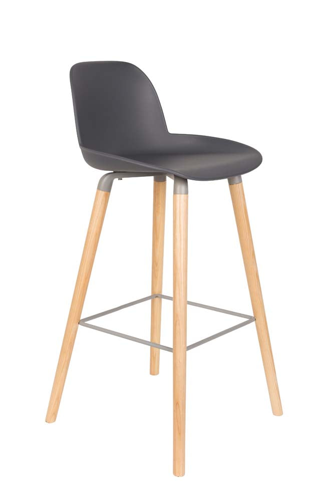 Albert Kuip 2-er Set Barhocker Dunkelgrau