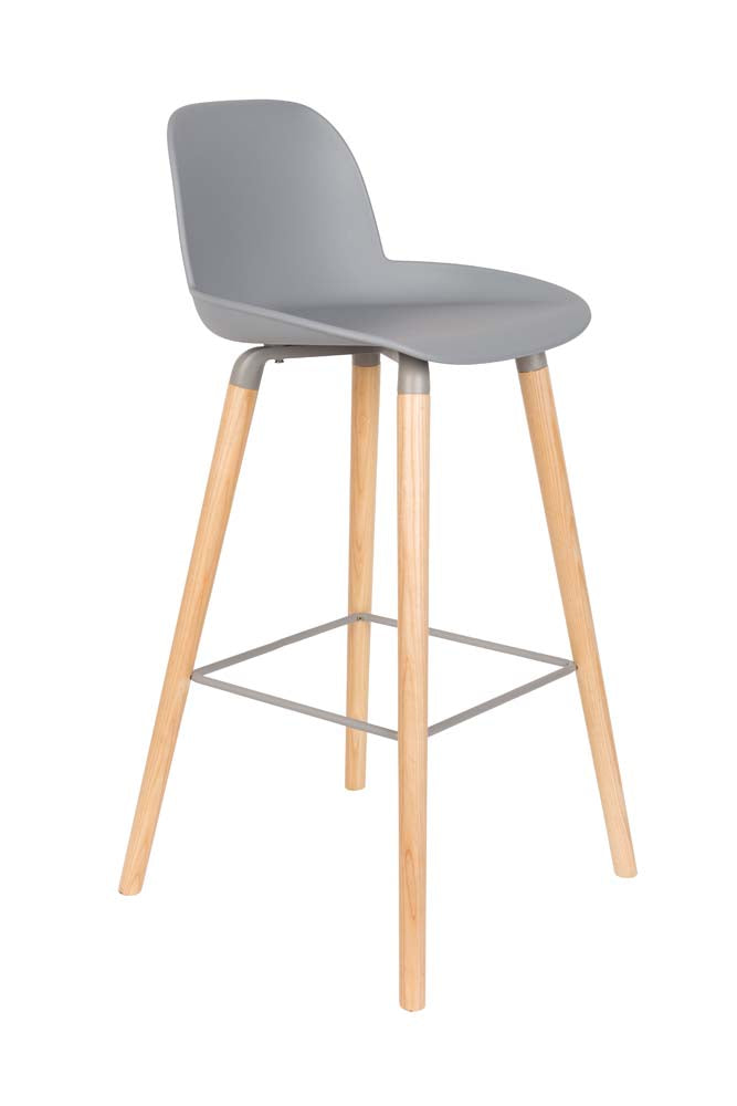 Albert Kuip 2-er Set Barhocker Hellgrau