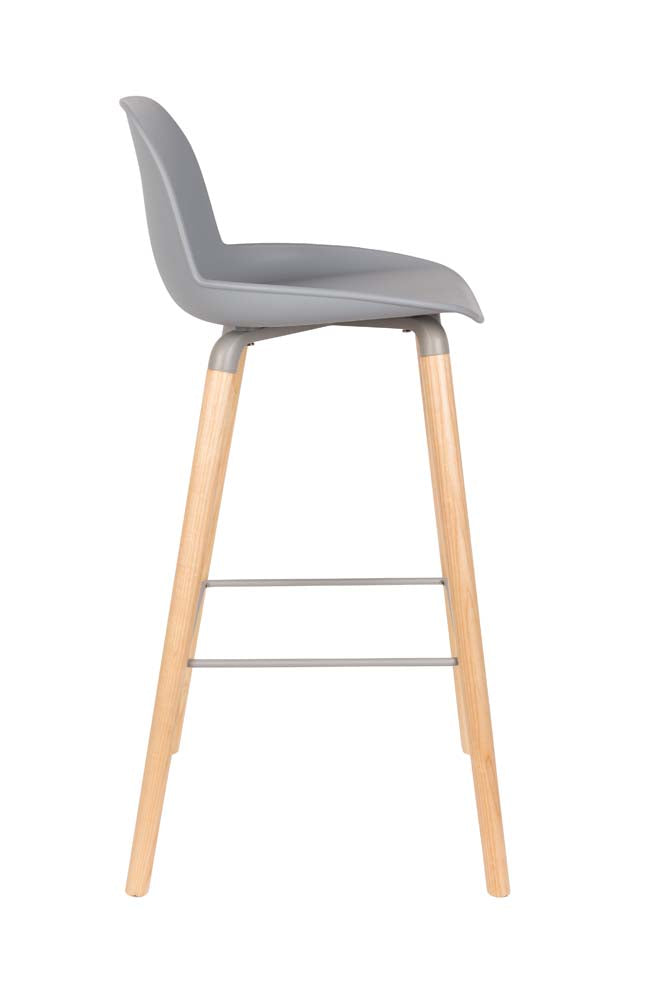 Albert Kuip 2-er Set Barhocker Hellgrau