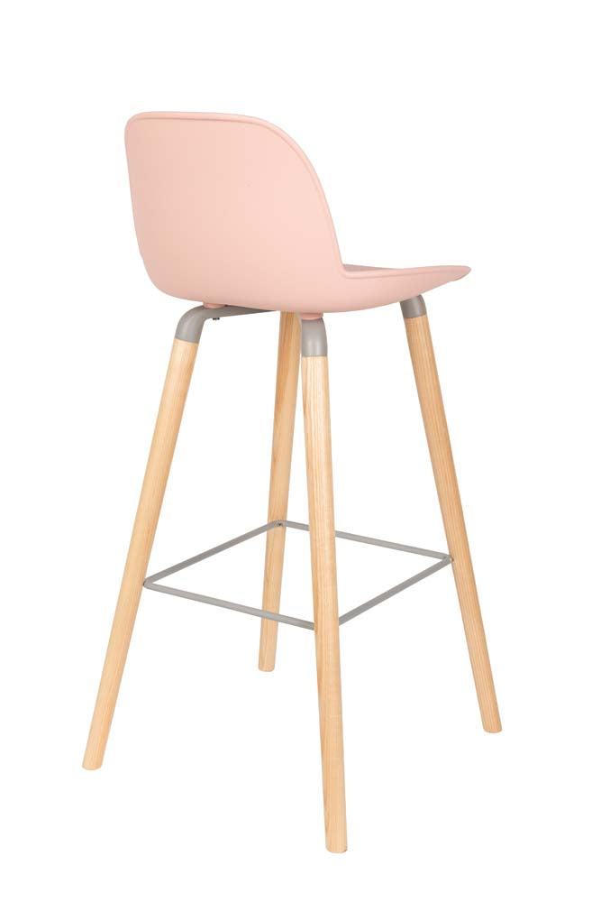 Albert Kuip 2-er Set Barhocker Altrosa