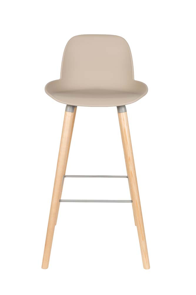 Albert Kuip 2-er Set Barhocker Taupe