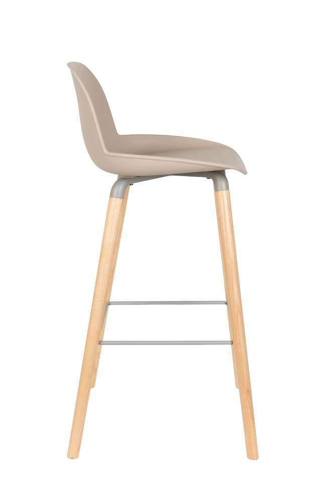 Albert Kuip 2-er Set Barhocker Taupe