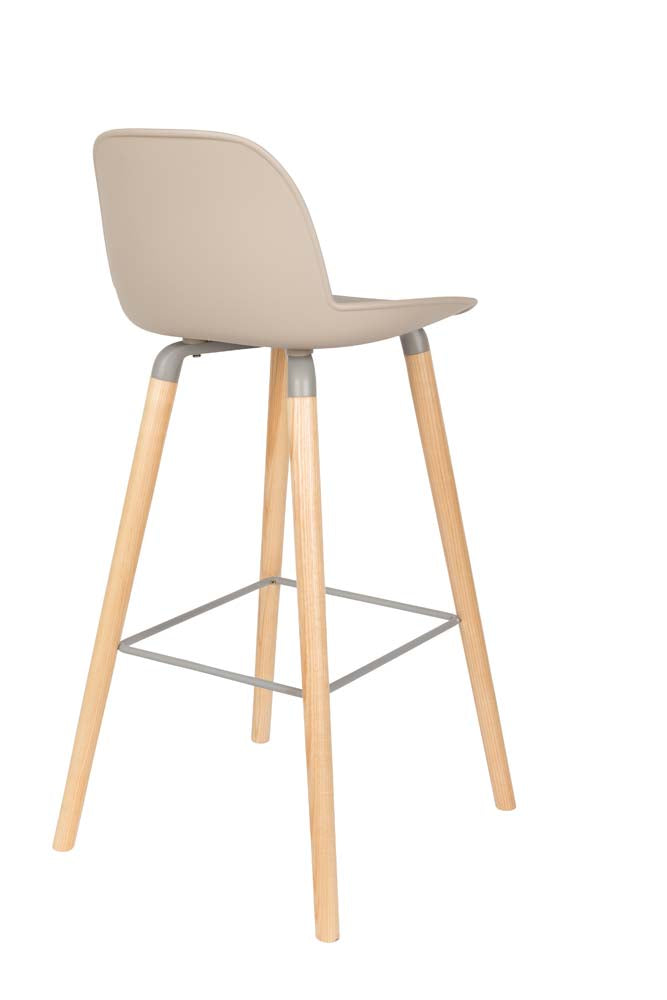 Albert Kuip 2-er Set Barhocker Taupe