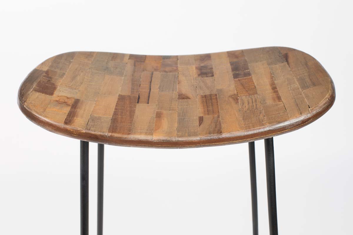 Tangle Barhocker Höhe 62 cm Teakholz Braun