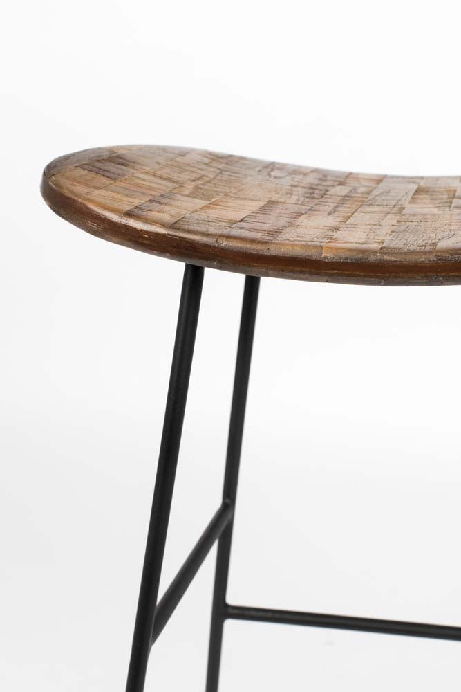Tangle Barhocker Höhe 62 cm Teakholz Braun