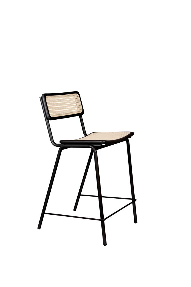 Jort 2-er Set Tresenhocker Schwarz/Natur