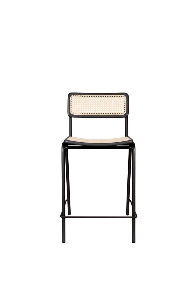Jort 2-er Set Tresenhocker Schwarz/Natur