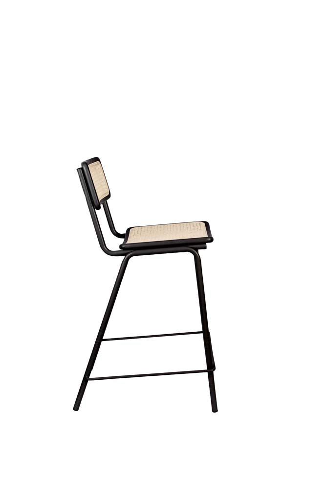 Jort 2-er Set Tresenhocker Schwarz/Natur