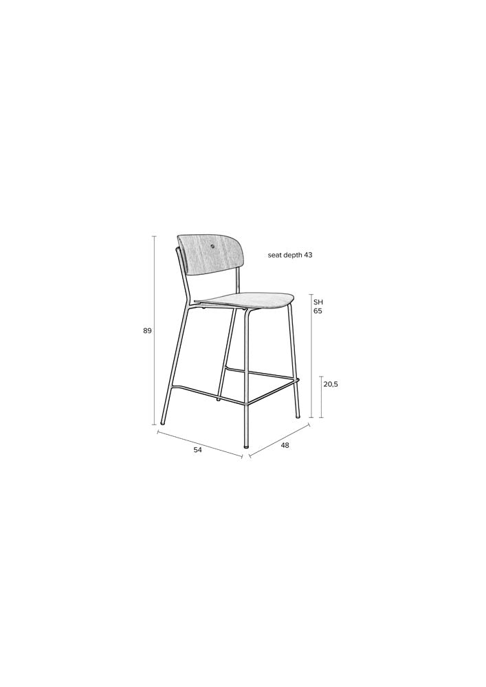 Jolien 2-er Set Barhocker Natur - Voelpe