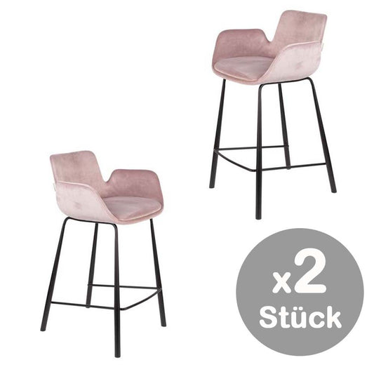 Brit 2-er Set Tresenhocker Pink - Voelpe