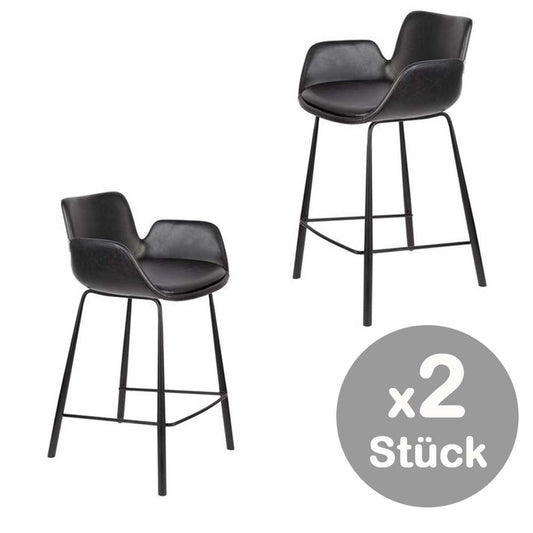 Brit 2-er Set Tresenhocker Schwarz