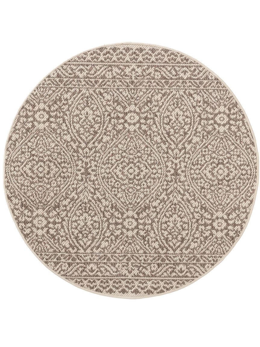 Wendeteppich Terrazzo Ø 120 cm rund Beige / Rot