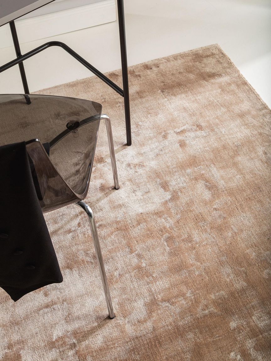 Viskoseteppich Nela 160x160 cm Taupe