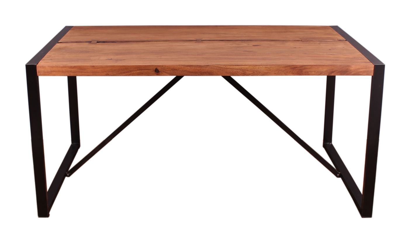 NATURAL EDGE Tisch 160x90 cm Natur Und Schwarz