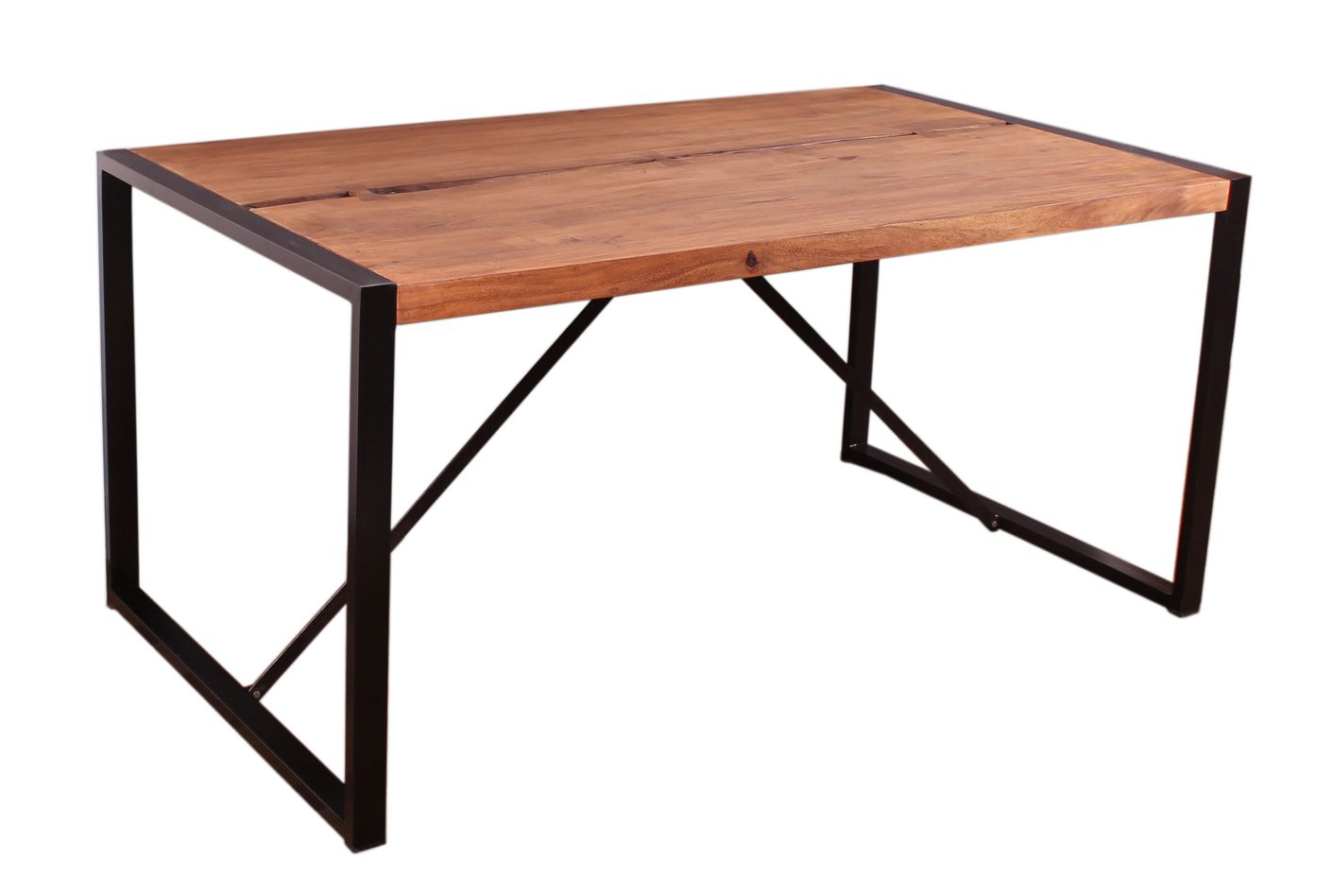 NATURAL EDGE Tisch 160x90 cm Natur Und Schwarz