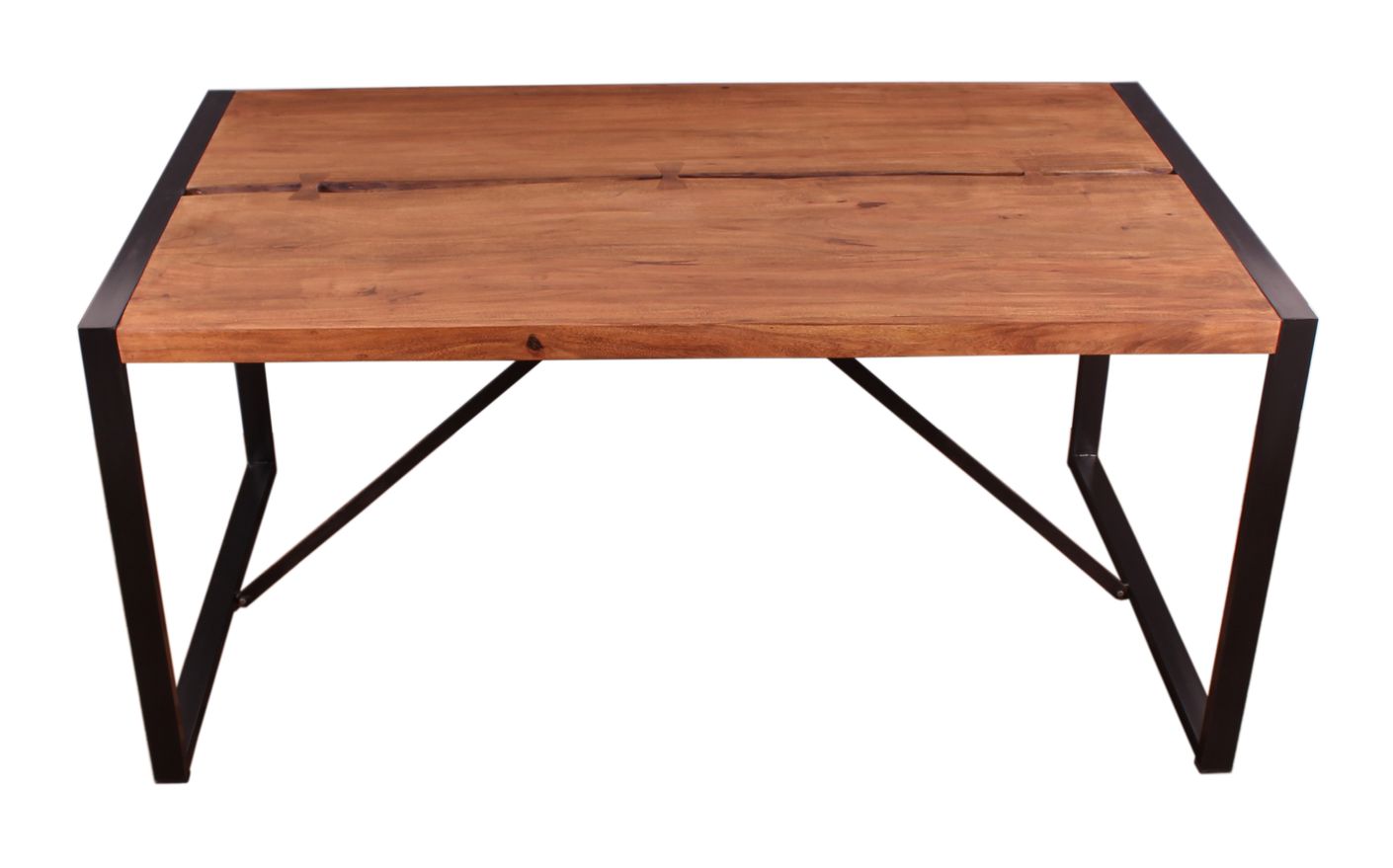 NATURAL EDGE Tisch 160x90 cm Natur Und Schwarz