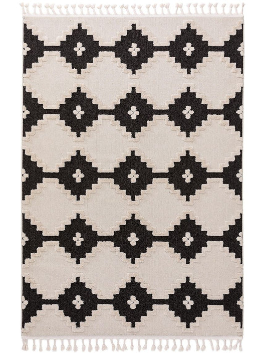 Teppich Oyo Creame / Anthrazit
