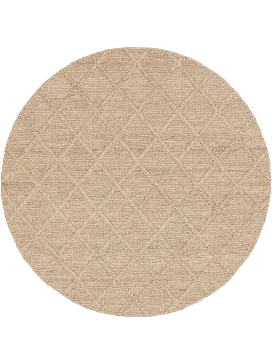 Wollteppich rund Jake Ø 160 cm rund Beige