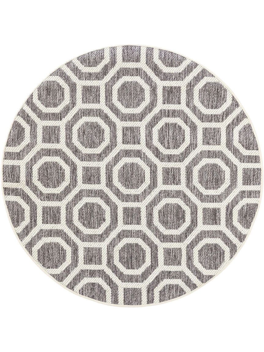 Wendeteppich Terrazzo Ø 120 cm rund Grau / Blau