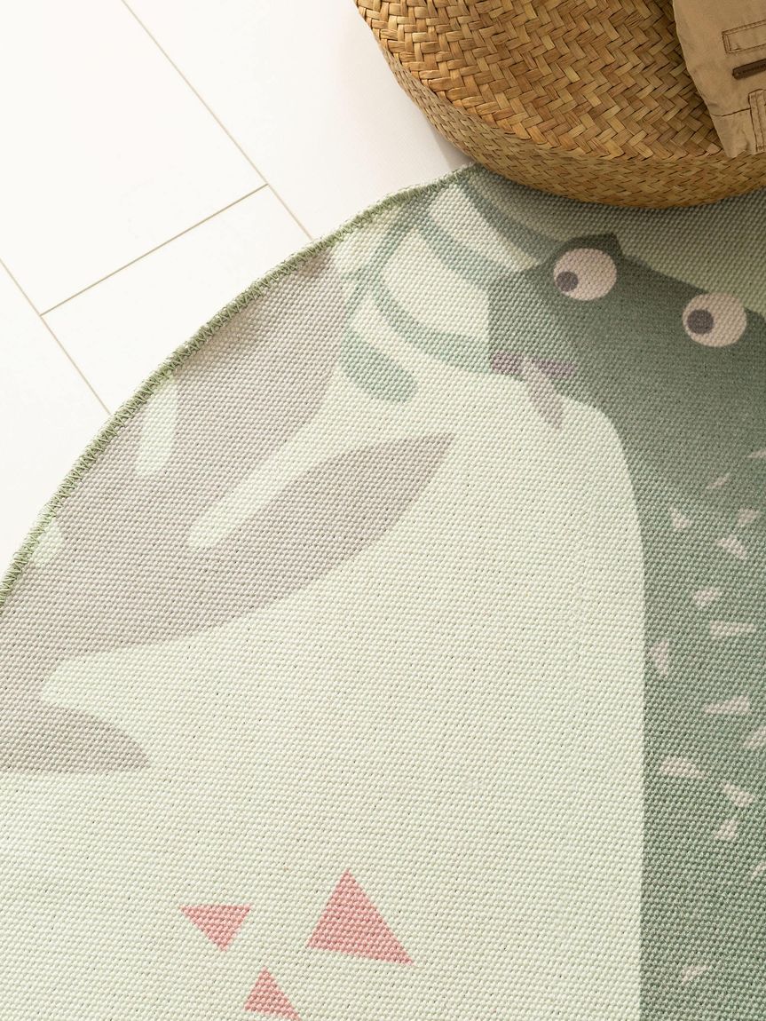 Kinderteppich Bali Ø 120 cm rund Grün
