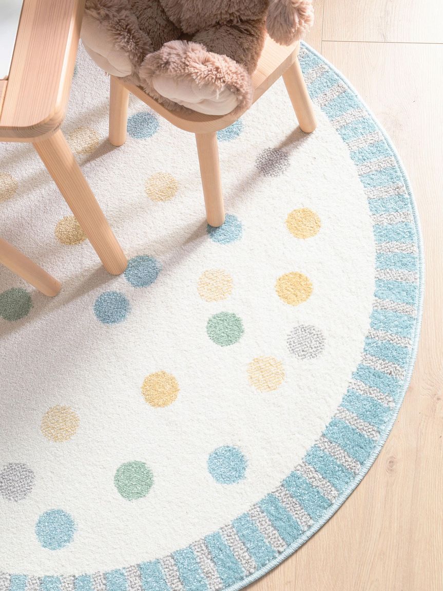 Kinderteppich rund Tommy Ø 120 cm rund Creame