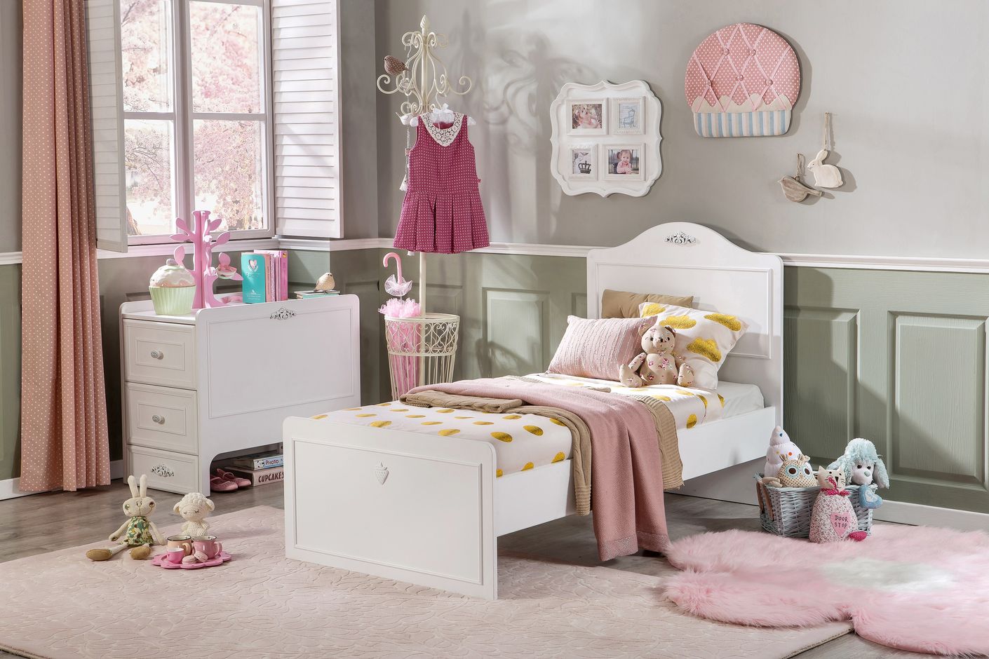 Cilek ROMANTIC BABY Babybett L Bett Kinderbett Kinderzimmer Weiß - Voelpe