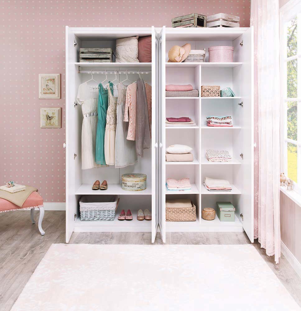 Cilek ROMANTICA Kleiderschrank 4-trg. Weiß