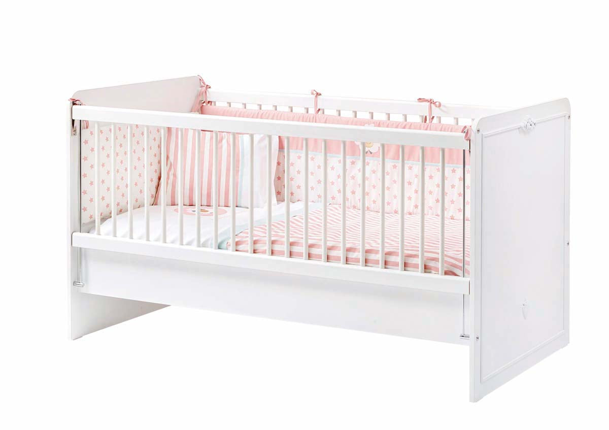 Cilek ROMANTICA BABY Babybett 70x140cm Weiß - Voelpe